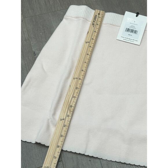 NWT Rachel Parcell Womens Pastel Mauve Sweater Knit Scallop Mini Skirt Size S - Picture 10 of 10